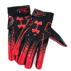 258. Brand New Under Armour F6 Football Gloves - Size 4XL (Color 003-BLK)